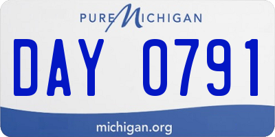 MI license plate DAY0791