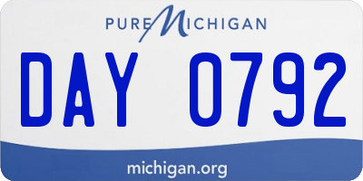 MI license plate DAY0792