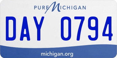 MI license plate DAY0794