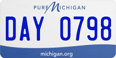MI license plate DAY0798