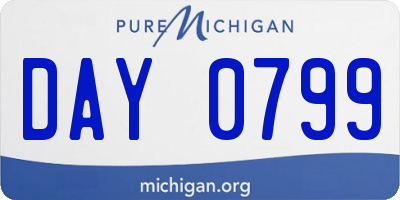 MI license plate DAY0799