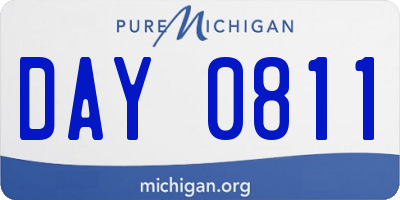 MI license plate DAY0811