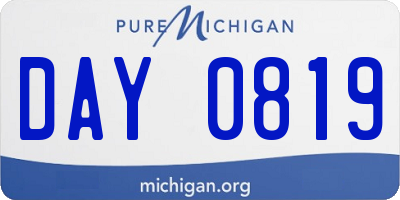 MI license plate DAY0819