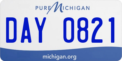 MI license plate DAY0821