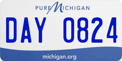 MI license plate DAY0824
