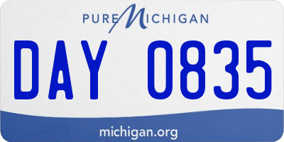 MI license plate DAY0835