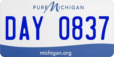 MI license plate DAY0837