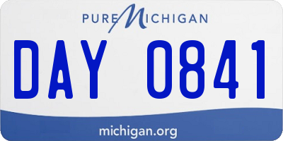 MI license plate DAY0841
