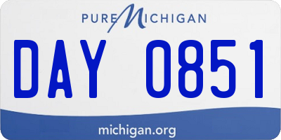 MI license plate DAY0851