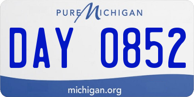 MI license plate DAY0852