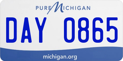 MI license plate DAY0865