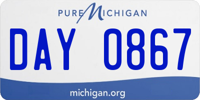 MI license plate DAY0867