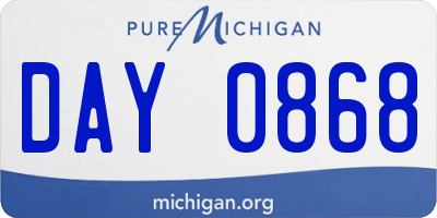 MI license plate DAY0868