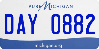 MI license plate DAY0882