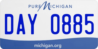 MI license plate DAY0885