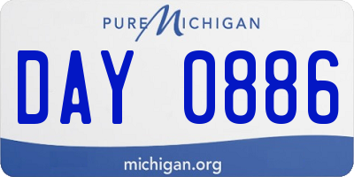 MI license plate DAY0886