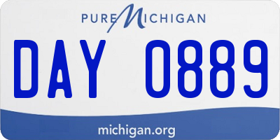 MI license plate DAY0889