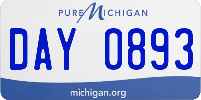 MI license plate DAY0893