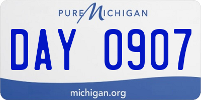 MI license plate DAY0907
