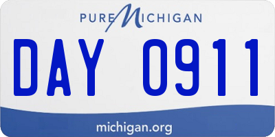 MI license plate DAY0911