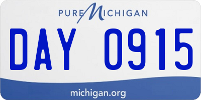 MI license plate DAY0915
