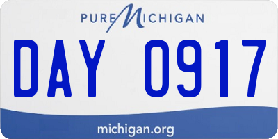 MI license plate DAY0917