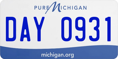 MI license plate DAY0931