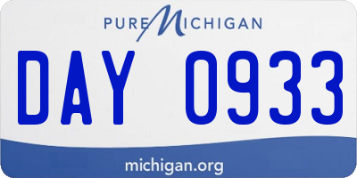 MI license plate DAY0933