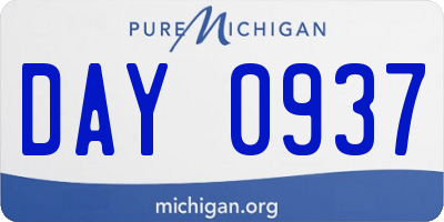 MI license plate DAY0937