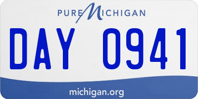MI license plate DAY0941