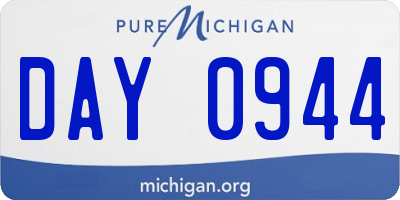 MI license plate DAY0944