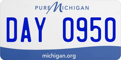 MI license plate DAY0950