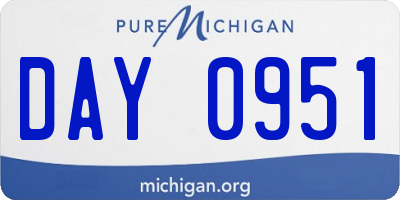 MI license plate DAY0951