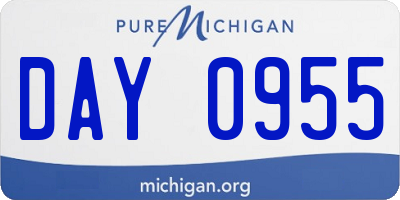 MI license plate DAY0955