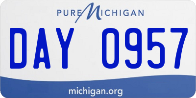 MI license plate DAY0957