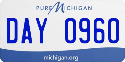 MI license plate DAY0960