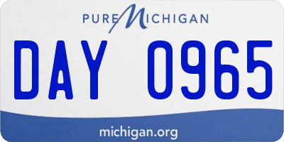 MI license plate DAY0965