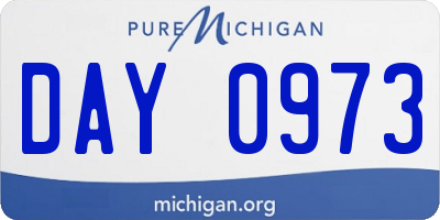 MI license plate DAY0973