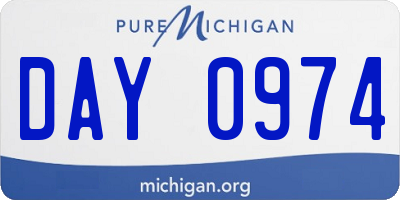 MI license plate DAY0974