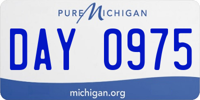 MI license plate DAY0975