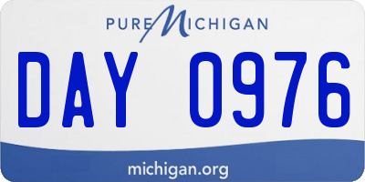 MI license plate DAY0976
