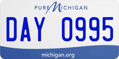 MI license plate DAY0995