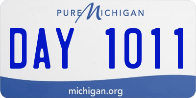 MI license plate DAY1011
