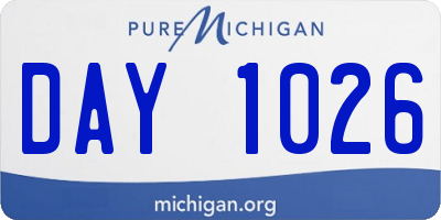 MI license plate DAY1026