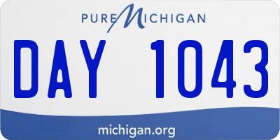 MI license plate DAY1043