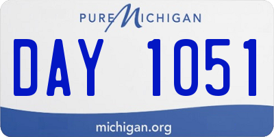 MI license plate DAY1051