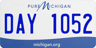 MI license plate DAY1052