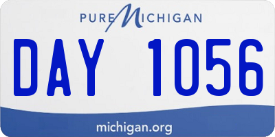MI license plate DAY1056