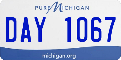 MI license plate DAY1067