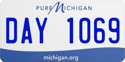 MI license plate DAY1069